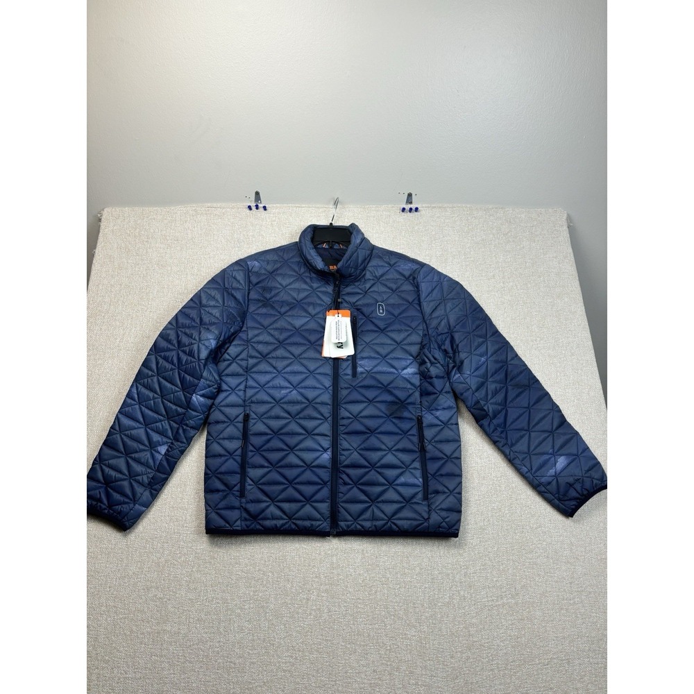 Bass Outdoor Mens Quilted Puffer Jacket Size Medium / M Navy Blue